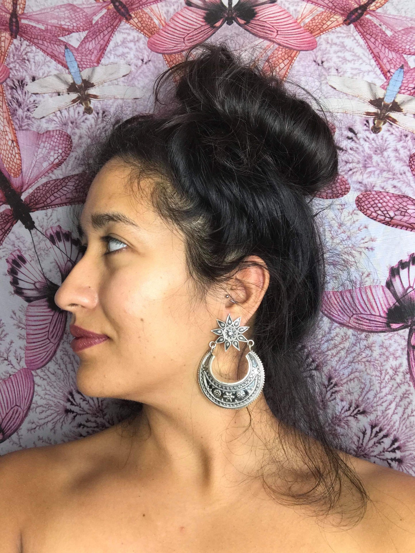 Sterling Silver Star seed style earrings